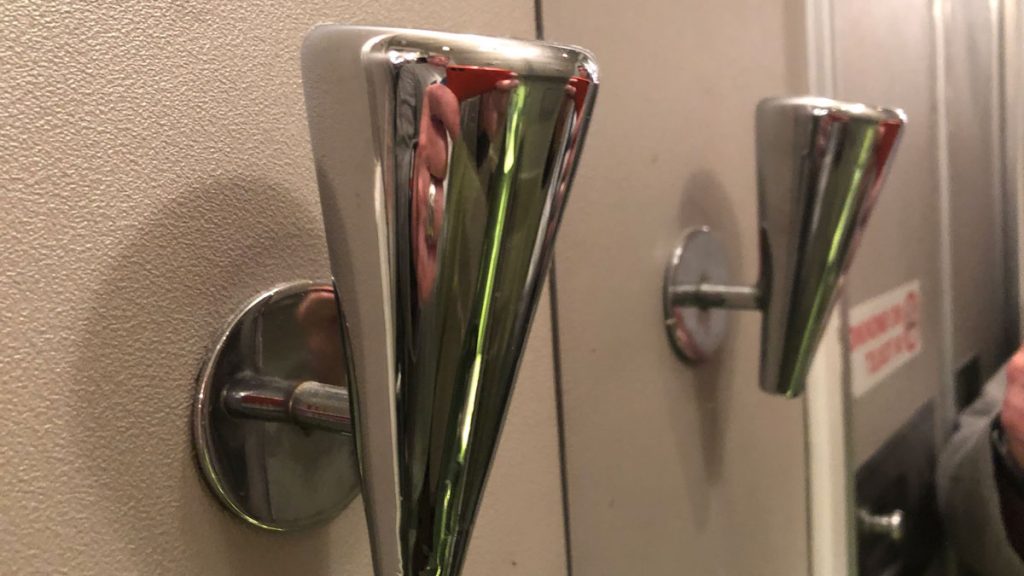 a close up of a door handle