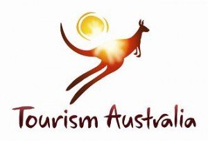 a logo of a kangaroo with the sun behind it