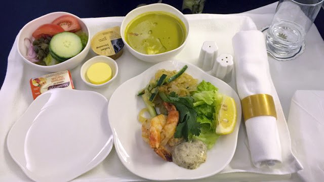 a plate of food on a table