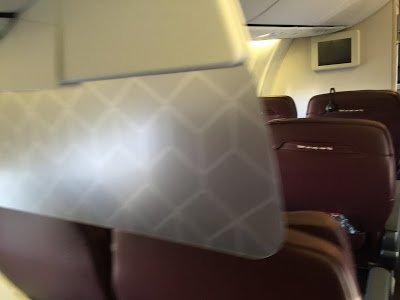 a seat in an airplane