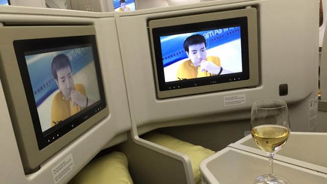 a group of monitors on a plane