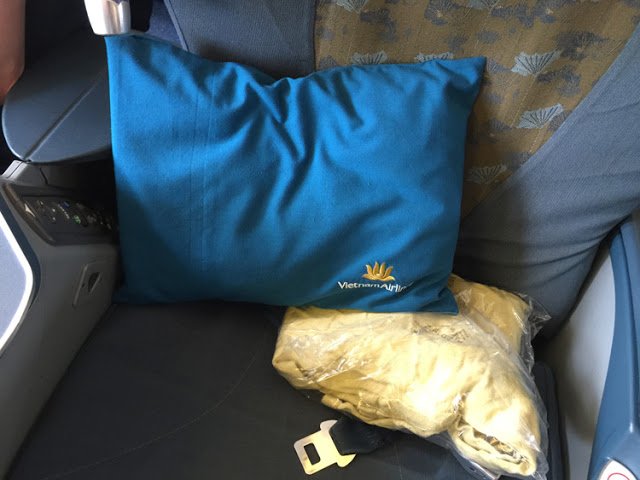 a pillow on a seat