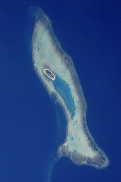 an aerial view of an island