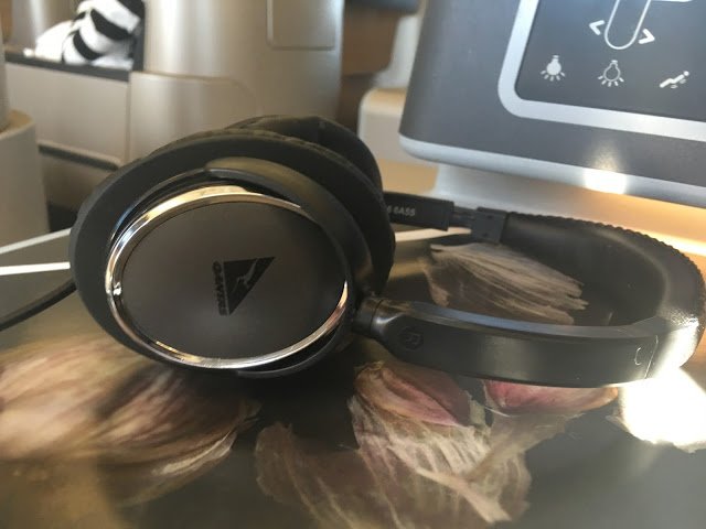 a headphones on a table