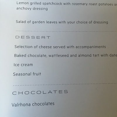 a menu with text and words