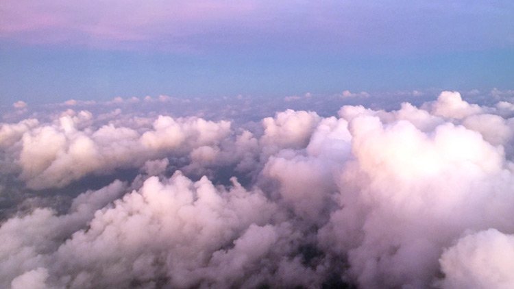 clouds and clouds from above