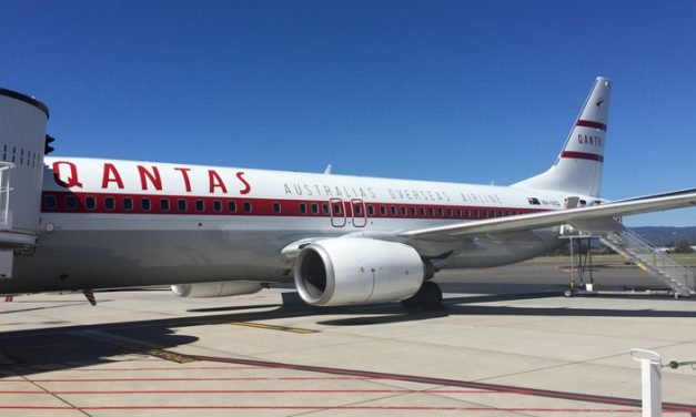 Retro-Roo over-excitement, Qantas club ‘food’ & back stairs entry