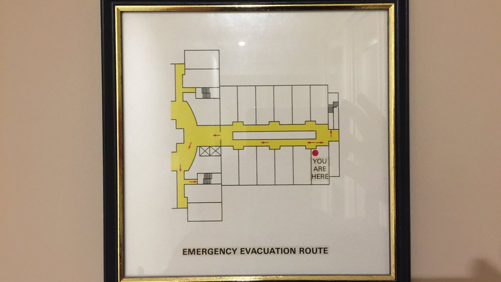 a picture of a emergency evacuation route