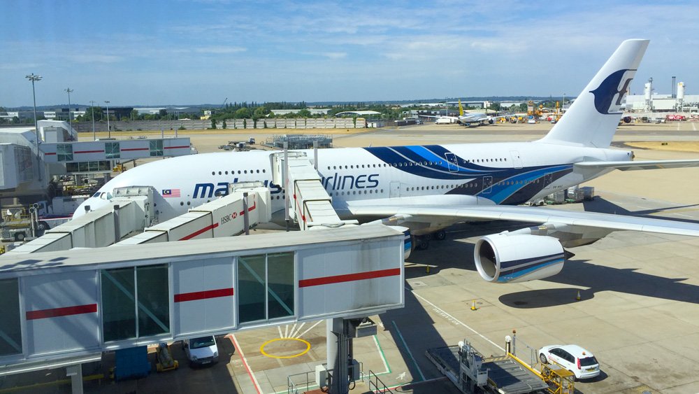 an airplane at an airport