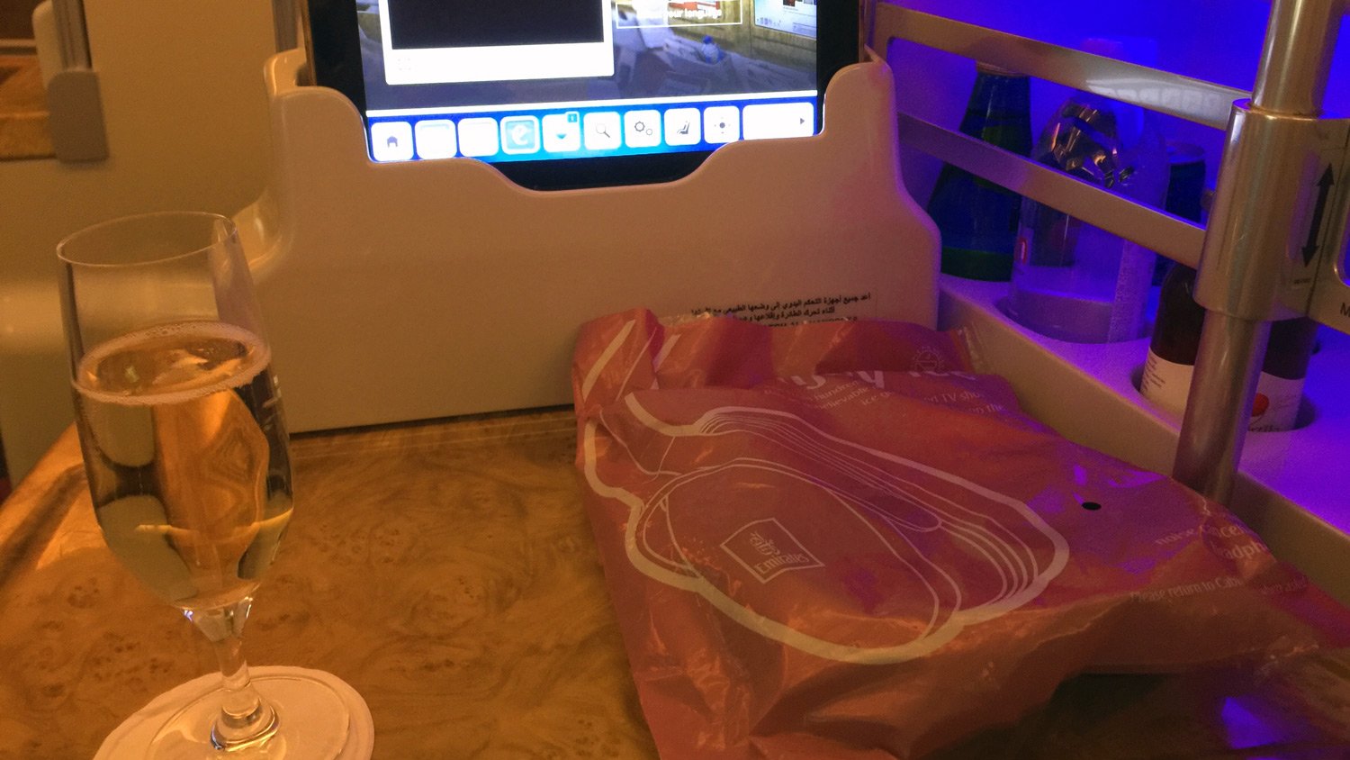 a plastic bag on a table