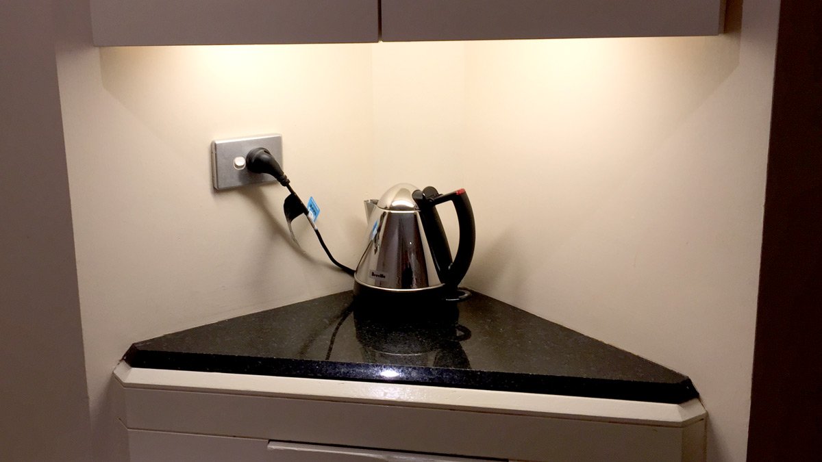 a kettle on a counter