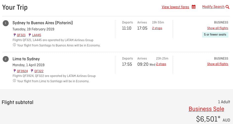 a screenshot of a flight schedule