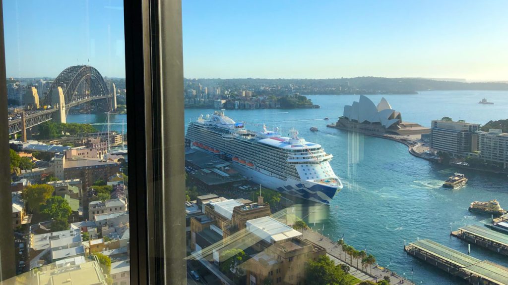 a cruise ship in the water