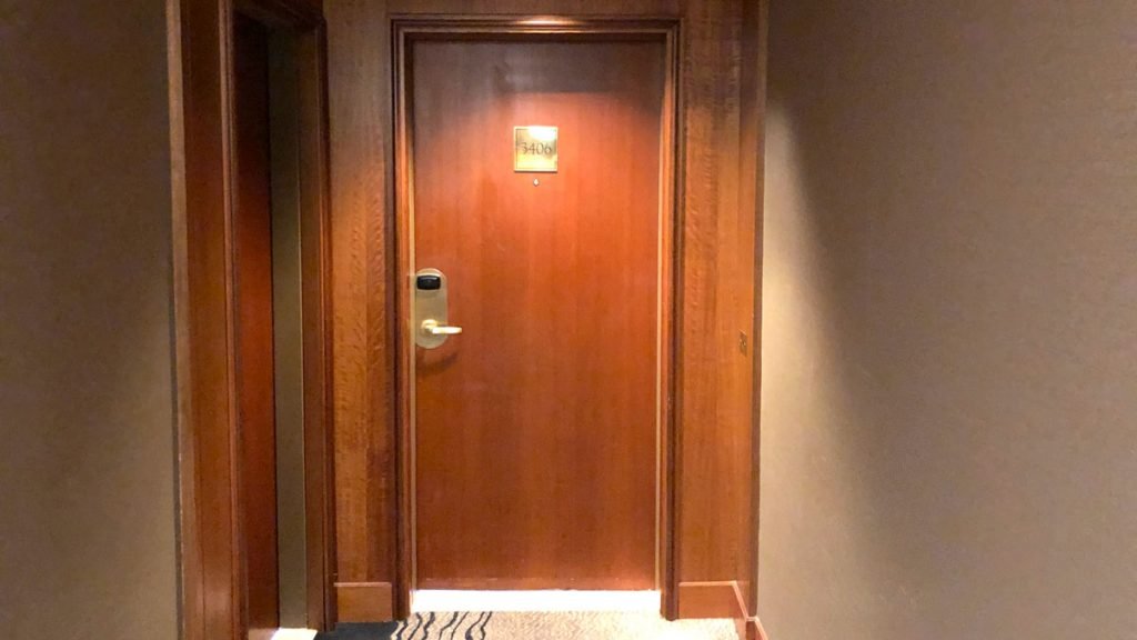 a door with a sign on it