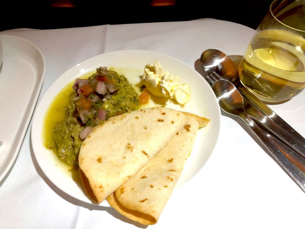 a plate of food on a table