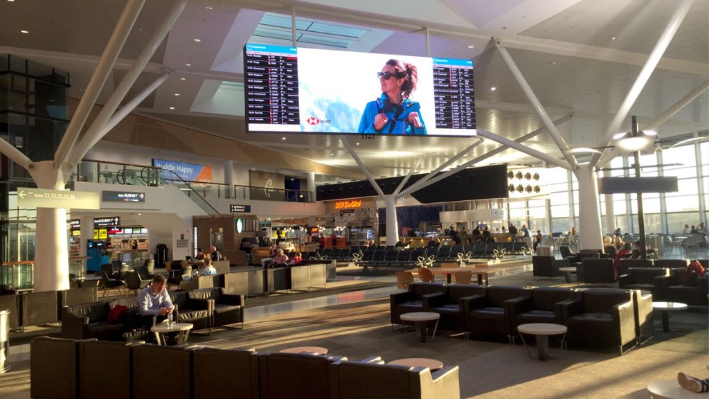 a large screen in a terminal