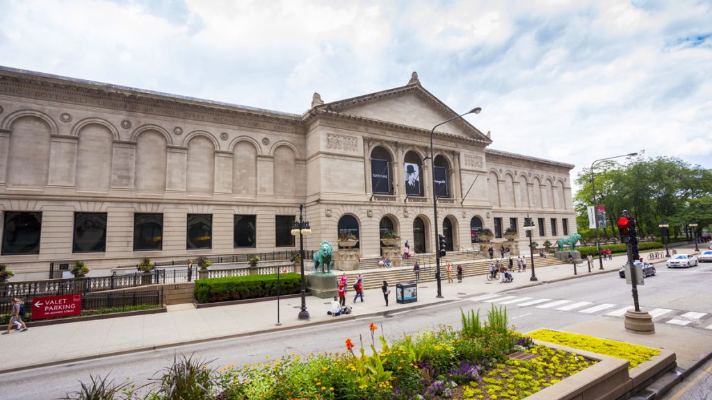 Art Institute of Chicago with many arches and columns