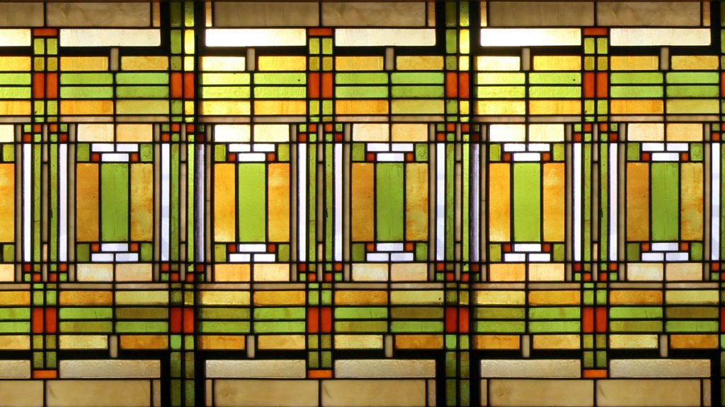 a close-up of a stained glass window
