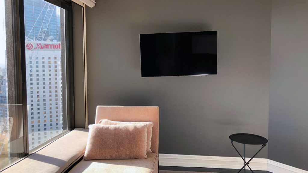 a tv on the wall