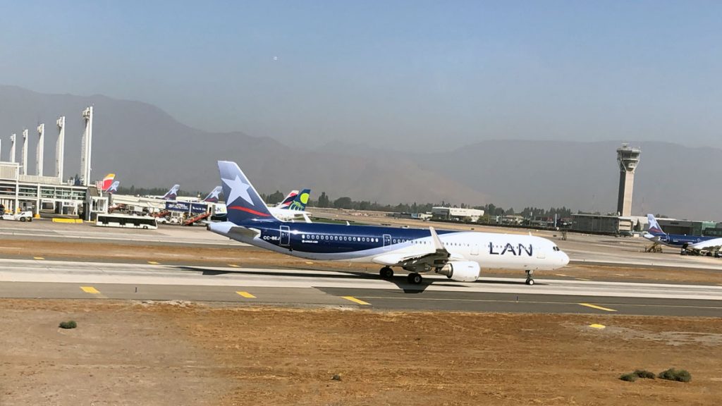 a plane on the runway