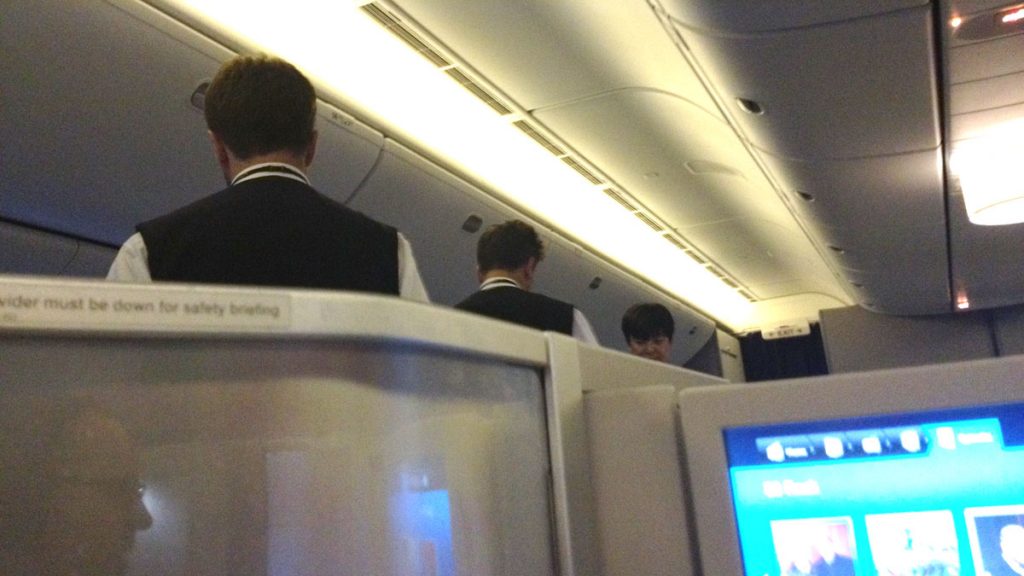 a group of people on an airplane