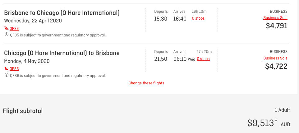 a screenshot of a flight schedule