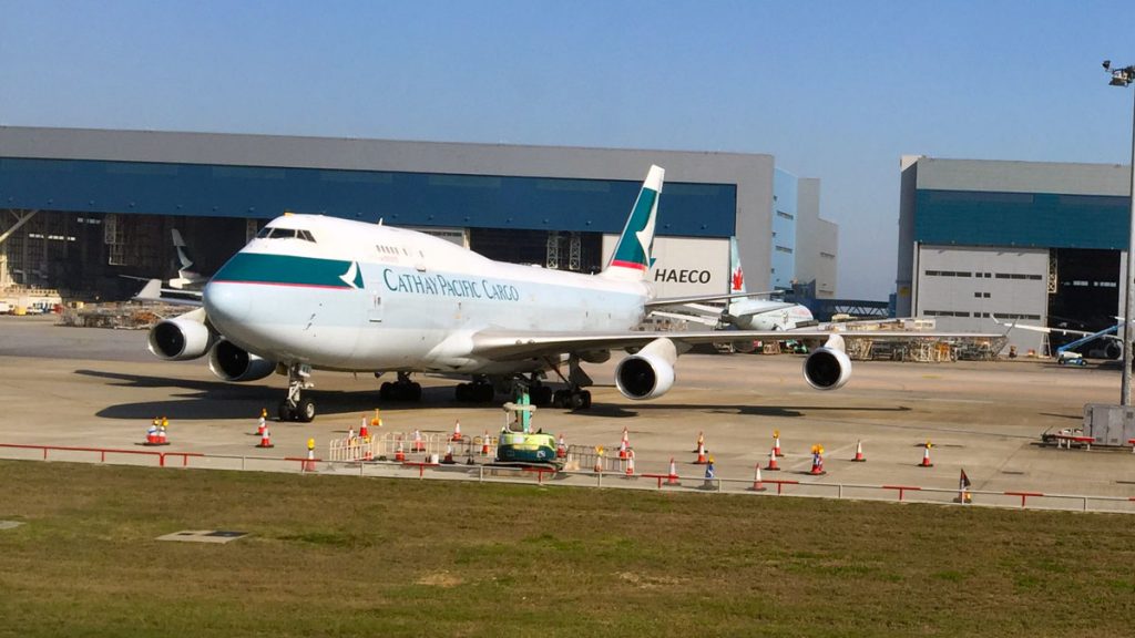 a large airplane on the runway