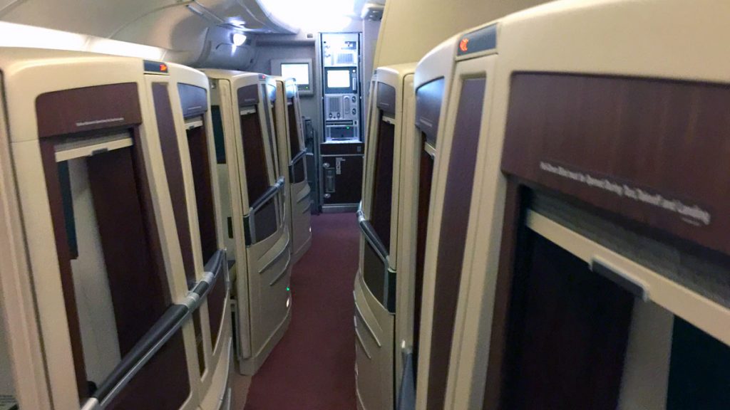 a row of seats in a plane