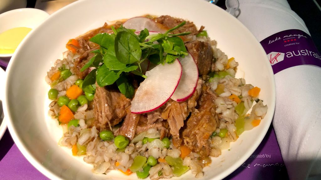 a plate of food on a table