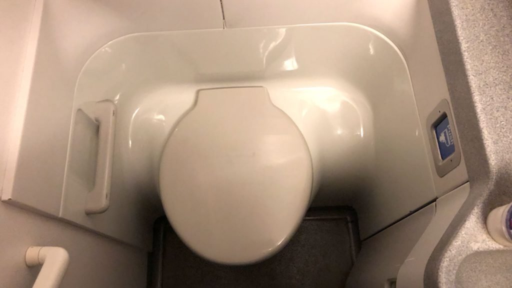 a toilet in a bathroom