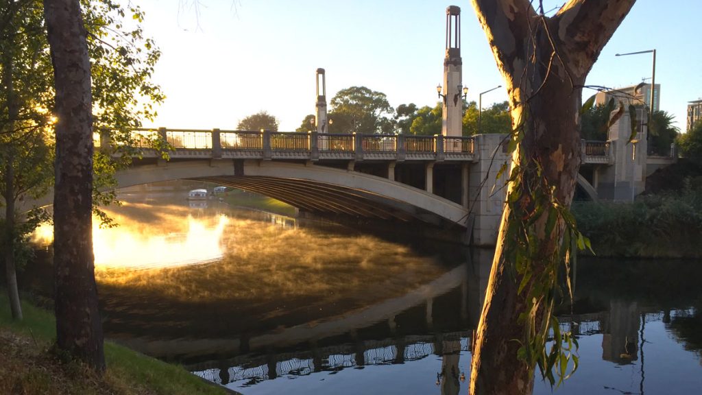 a bridge over a river