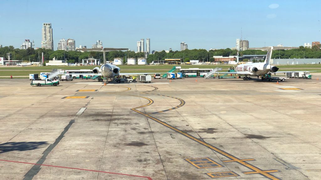 an airplane on the runway