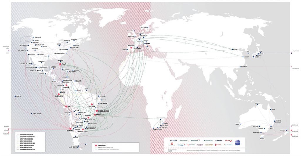 a map of the world with different countries/regions