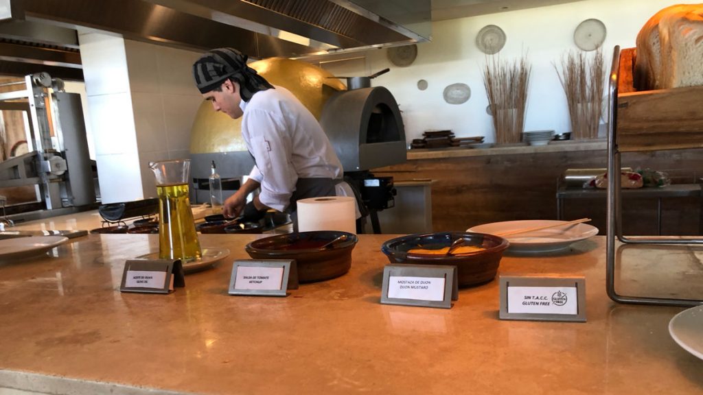 a man cooking in a kitchen