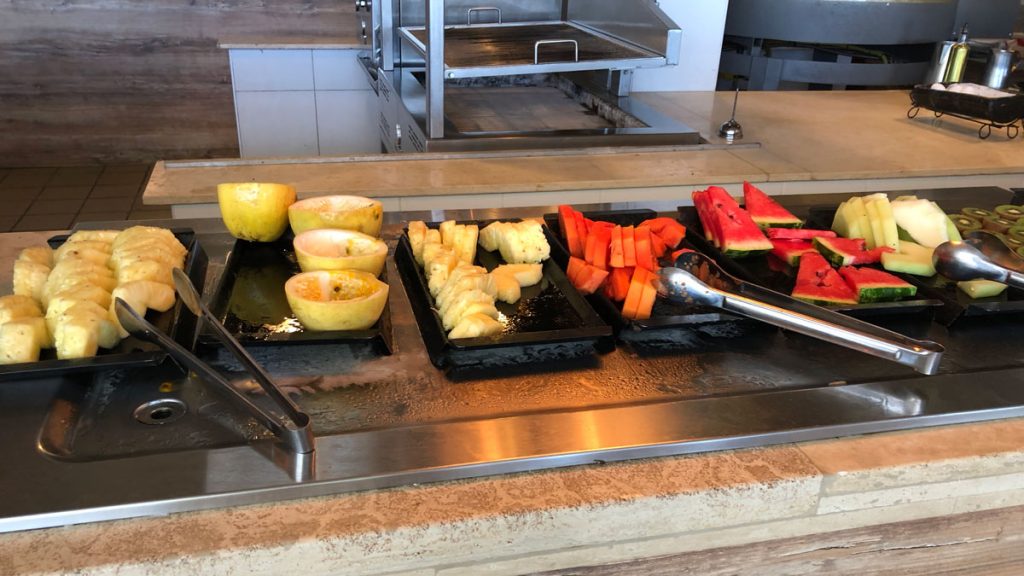 a tray of fruit on a counter