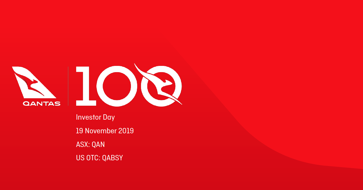 Qantas: Investor Day Presentation 2019  #1