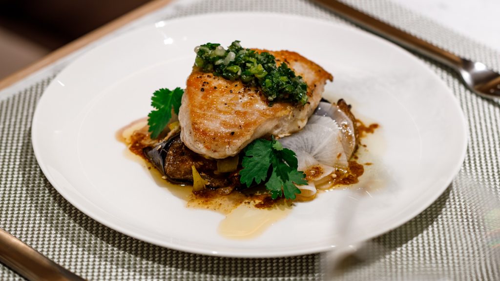 a plate of food on a table