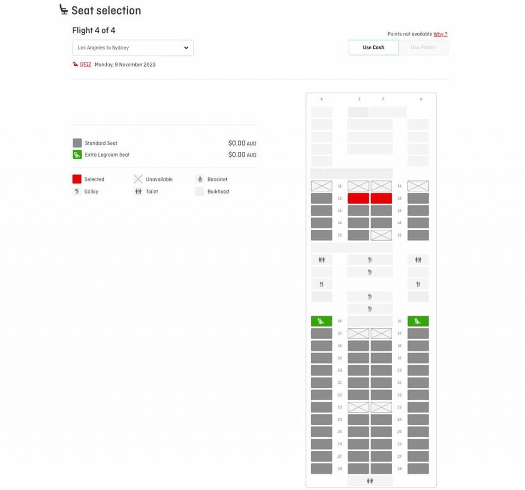 a screenshot of a flight selection