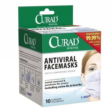 a box of antiviral face masks