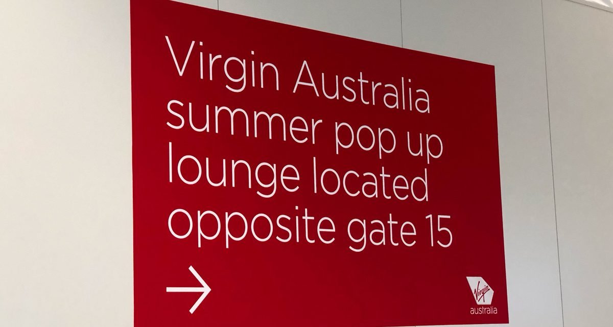 Virgin Australia: Adelaide pop-up lounge