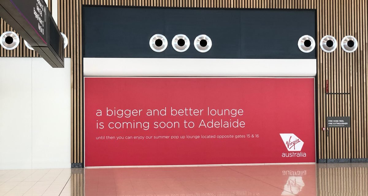 Virgin Australia: Adelaide Lounge to open before March 2021