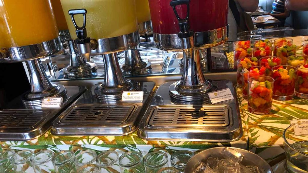 a beverage dispenser on a table