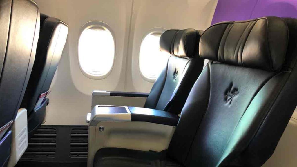 a seat in a plane