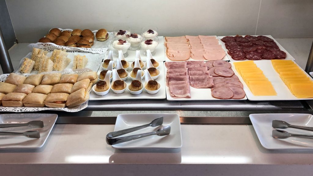 a table with different food items on it