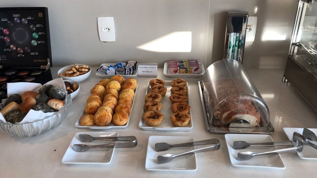 a table with food on it