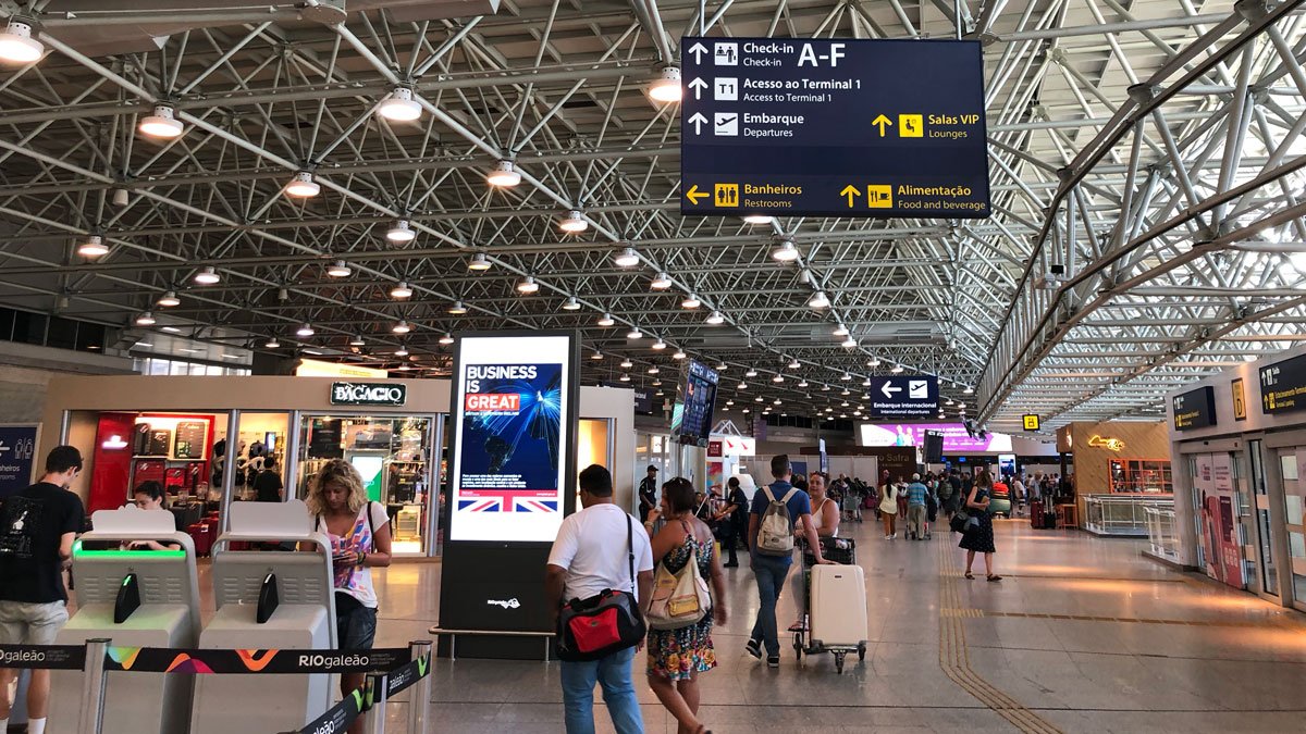 people in an airport terminal