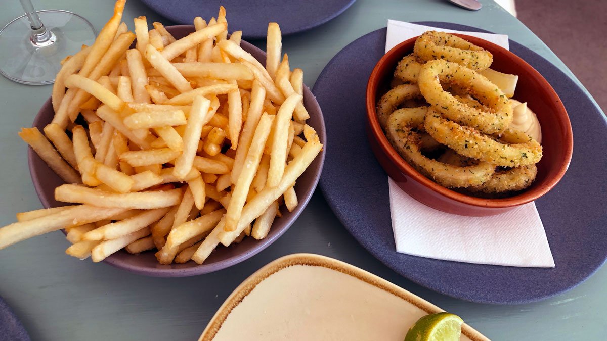 a plate of food on a table