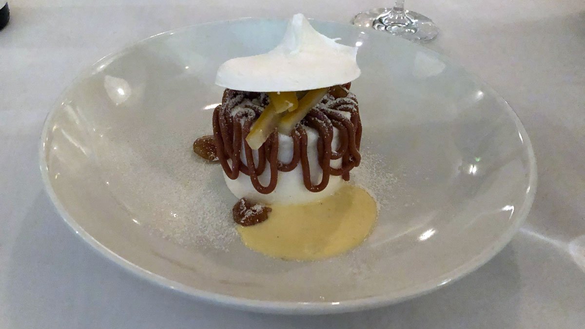 a dessert on a plate