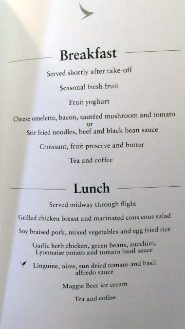 a menu of a restaurant