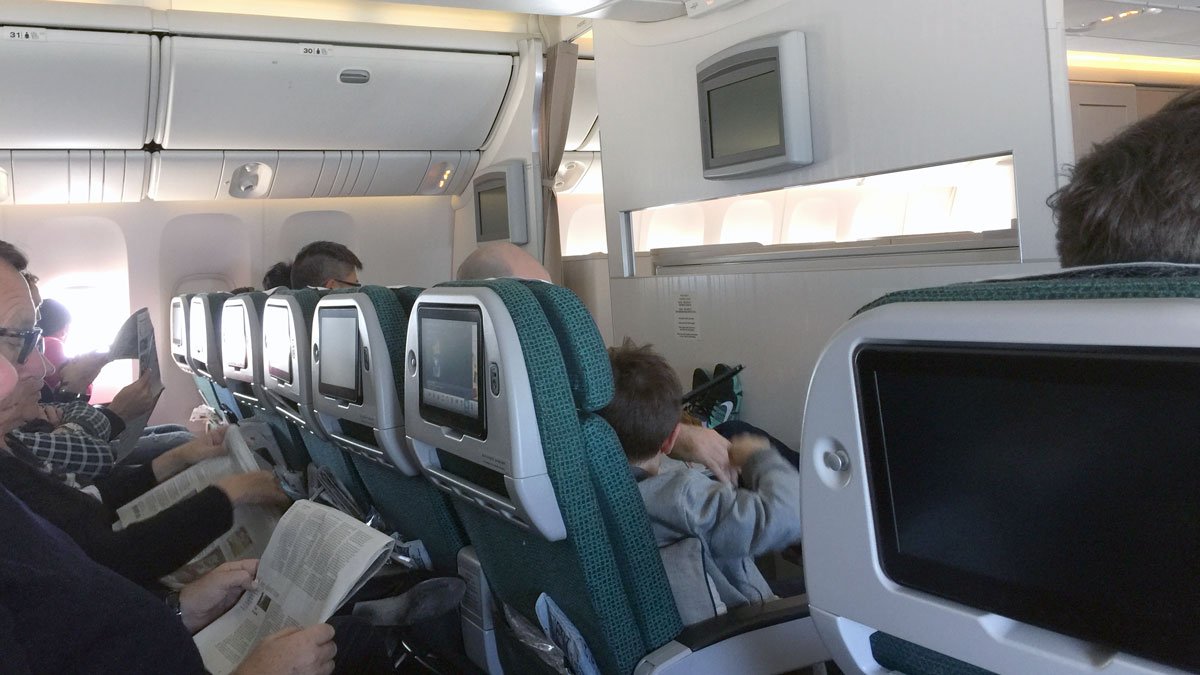 people sitting on an airplane
